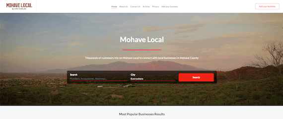 Mohave Local home page
