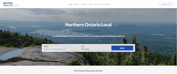 Northern Ontario Local home page
