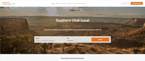 Southern Utah Local home page